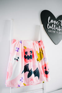Pink Halloween Single Layer Luxe Child Blanket