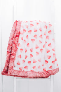 Blush Ombre Candy Corn Plush Luxe Throw Blanket