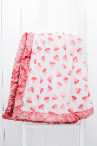 Blush Ombre Candy Corn Plush Luxe Throw Blanket