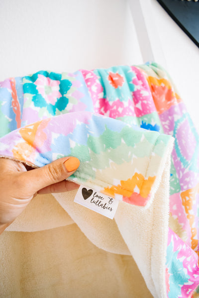Pastel Rainbow Patchwork Luxe Toddler Swim Blanket
