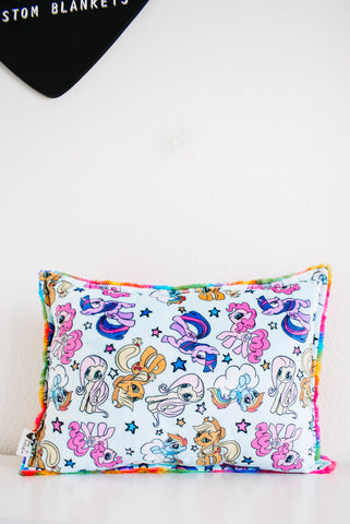Rainbow Ponies Small Luxe Pillow