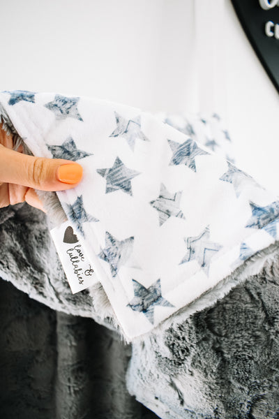 Watercolor Stars Luxe Extended Toddler Blanket