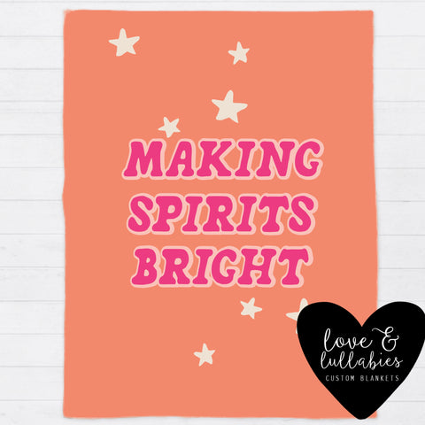 Making Spirits Bright Single Layer Luxe Blanket