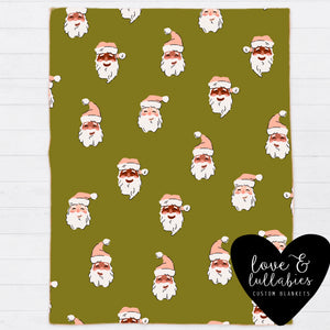 Avocado Santas Single Layer Luxe Blanket