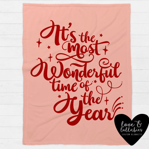 Wonderful Time Pink Single Layer Luxe Blanket