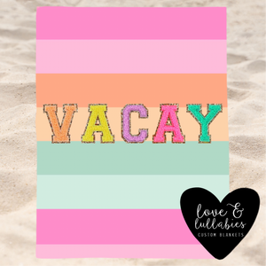Vacay Pastel Stripes Luxe Towel