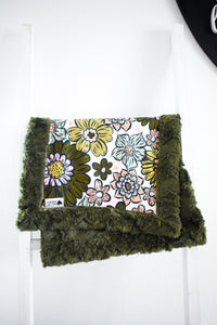 Pinch Me Floral Green Luxe Small Lovey Blanket