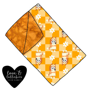 Orange Floral Luxe Blanket