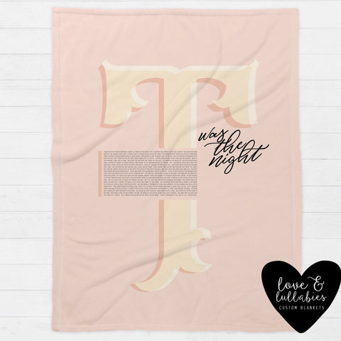 'Twas the Night Pink Single Layer Luxe Blanket