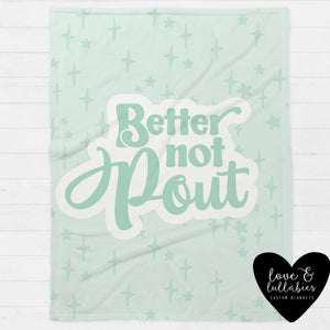 Better Not Pout Mint Single Layer Luxe Blanket