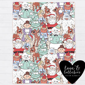 Christmas Village Single Layer Luxe Blanket