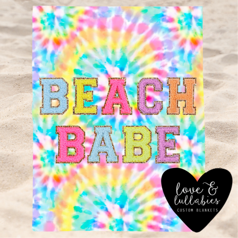 Beach Babe Tie Dye Luxe Towel