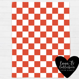 Red Check Single Layer Luxe Blanket