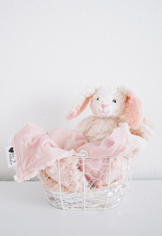 Small Dainty Mauve Floral Luxe Bunny Lovey