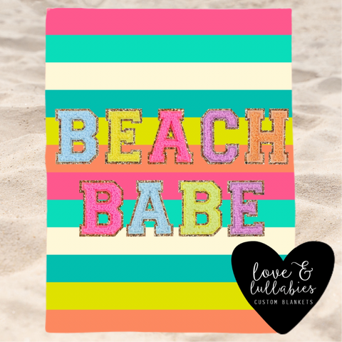 Beach Babe Bright Stripes Luxe Towel